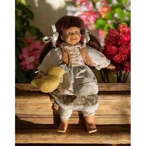 William Tung Wooden Doll Alissa Original Clothing Signed Numbered 260/1500  19”